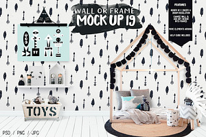 Kids Room Wall/Frame Mock Up 19