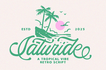 Saturide Script Font, a Script Font by Letter Fresh