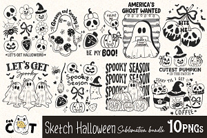 Sketch Halloween Sublimation Bundle