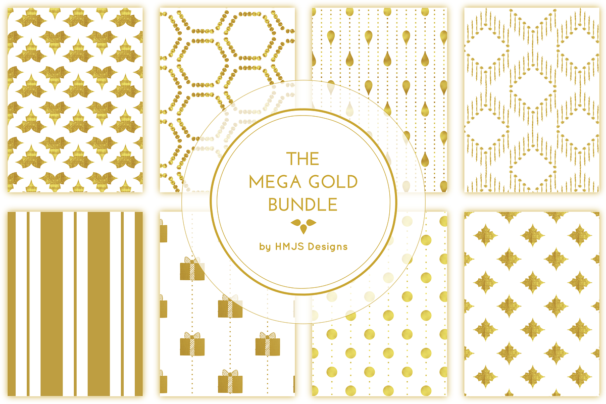 The Mega Gold Bundle, a Pattern Graphic by HMJS Designs (Photo 1 of 5)