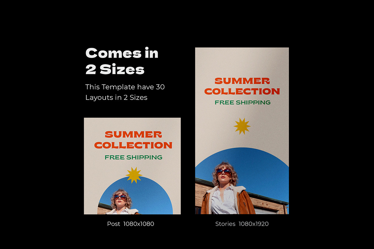 Pop90s Social Media Templates, a Social Media Template by Creavora (Photo 7 of 11)