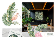 Tropical leaves and birds watercolor, an Illustration by Kate Lanbina (Thumbnail 6 of 19)