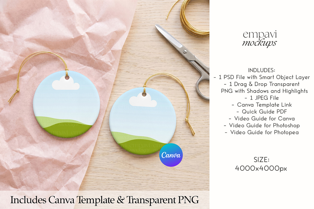 Ornament Mockup, a Household Mockup by EmpaviMockups (Photo 3 of 5)