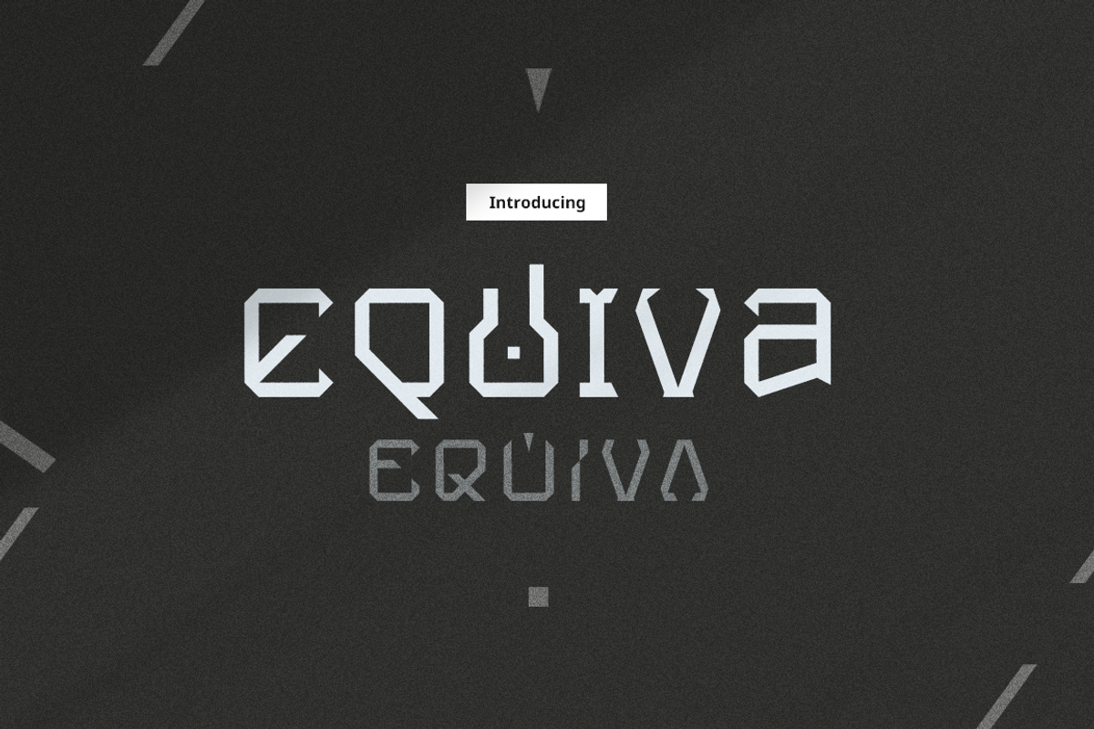 Equiva - Futuristic Typeface, a Sans Serif Font by Grontype (Photo 1 of 10)