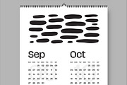 Minimal Wall Calendar Template 2026, a Stationery Template by ContestDesign (Thumbnail 3 of 4)