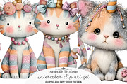 Unicorn Day Cats Clipart, an Illustration by GatewayDesign (Thumbnail 3 of 3)