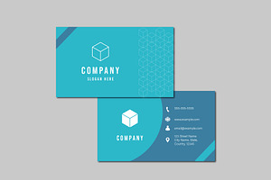 Blue and White Business Card, a Templates & Theme by studiogstock