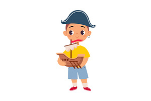 Boy Character In Pirate Hat Play