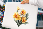 Watercolor Flower Daffodil Clipart, a Transportation Illustration by SinaCreation (Thumbnail 5 of 7)
