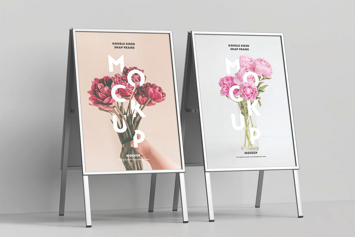 Double Sided Snap Frame Mockup, an Advertising Mockup by DesignRushMarket (Photo 6 of 8)