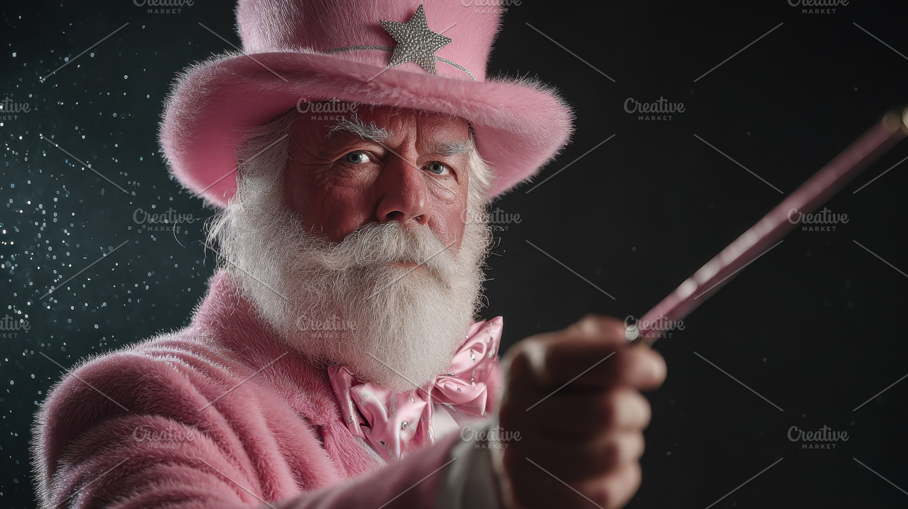 Pink Santa with wand, a Photo by Beautiful things