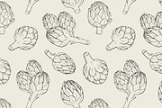 Artichoke, hand drawn set, patterns, a Decorative Illustration by Good Studio (Thumbnail 6 of 8)