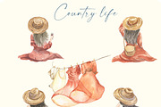 Country life, an Animal Illustration by Love Watercolor Store (Thumbnail 9 of 9)