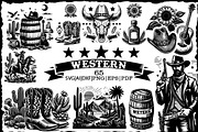 Western vector clipart, a Graphic by FITALARTSNEDIGI (Thumbnail 1 of 9)