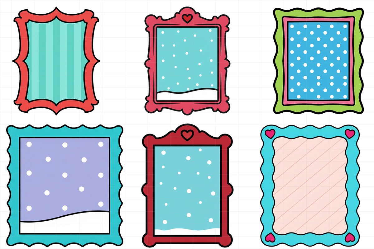 Christmas Vintage Cute Frame Bundle, an Illustration by Daily.Designs (Photo 5 of 5)