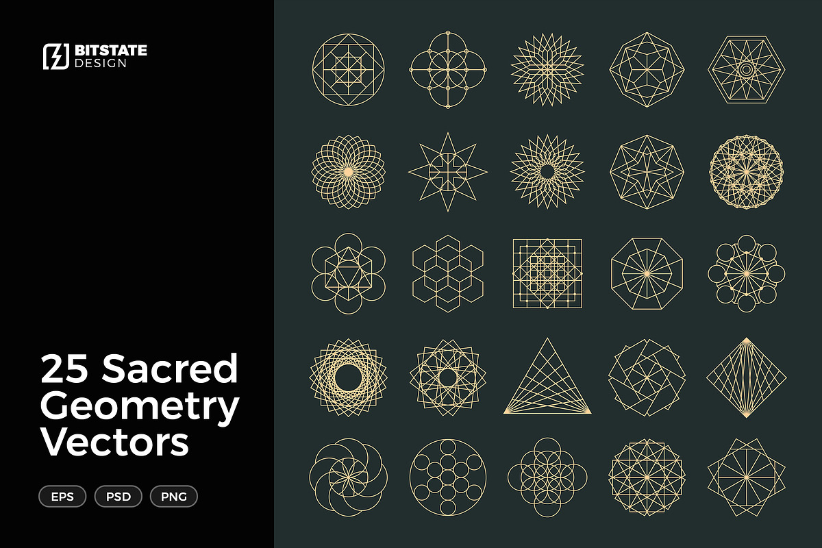Sacred Geometry Vectors, an Object Graphic by Bitstate Design (Photo 1 of 3)