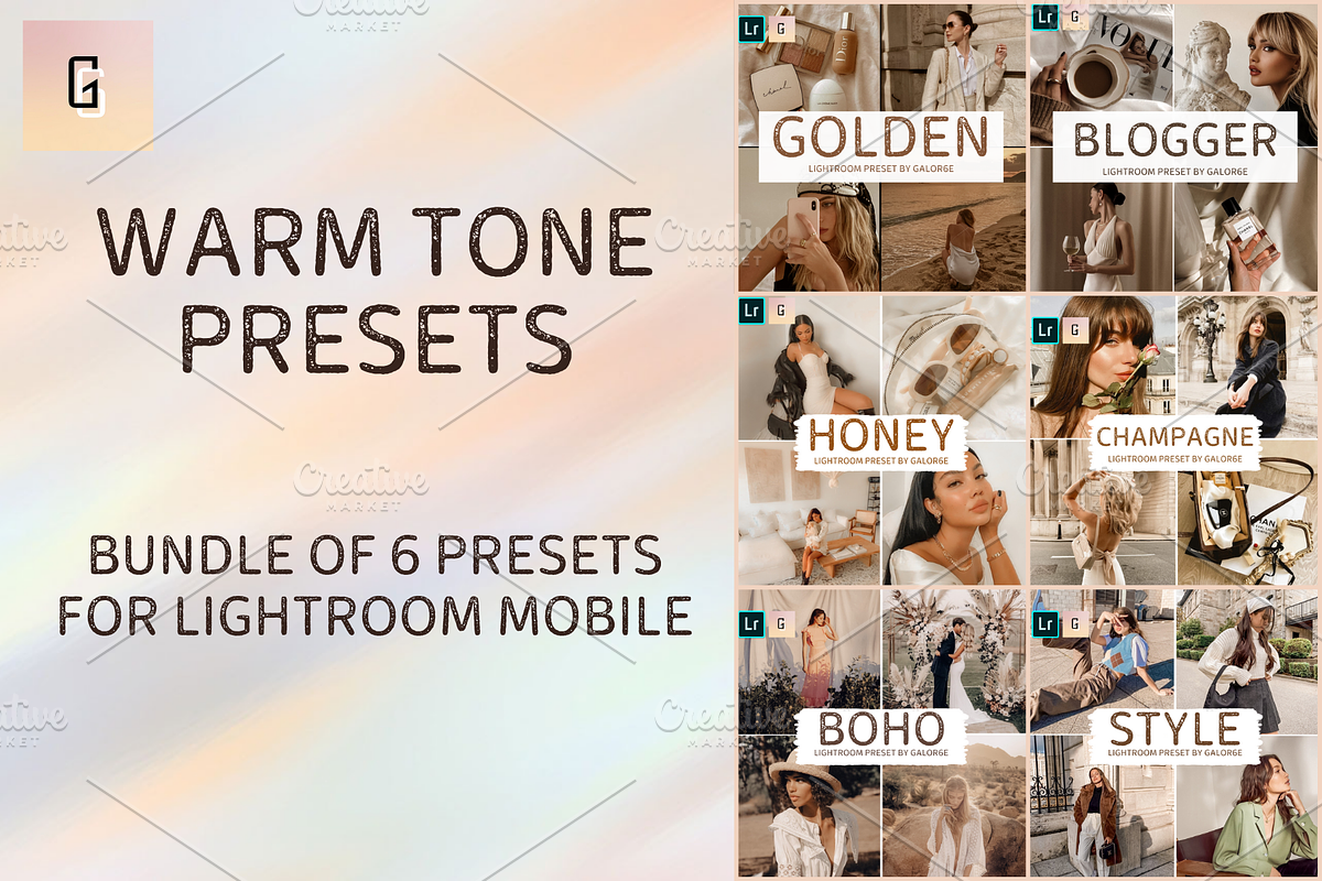 WARM TONE PRESETS PACK by GALOR6E, a Layer Style Add-On by GALOR6E PRESETS (Photo 1 of 7)