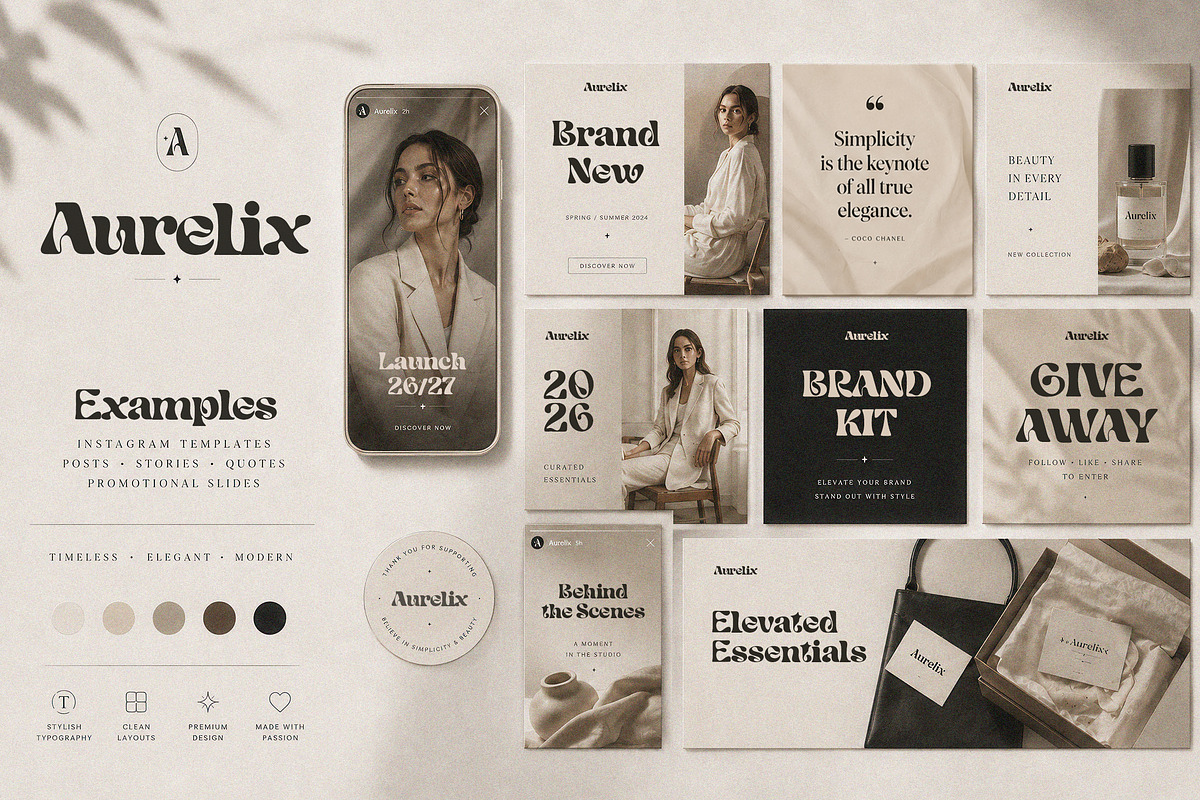 Aurelix | Modern Fashion Serif, a Serif Font by Ckybe's Corner (Photo 11 of 11)