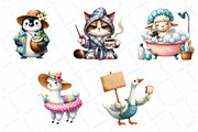 Quirky Funny Animals Sublimation, an Illustration by DreamPrint404 (Thumbnail 5 of 5)