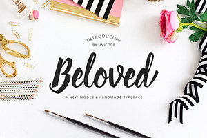 Beloved script, a Script Font by Unicode Studio