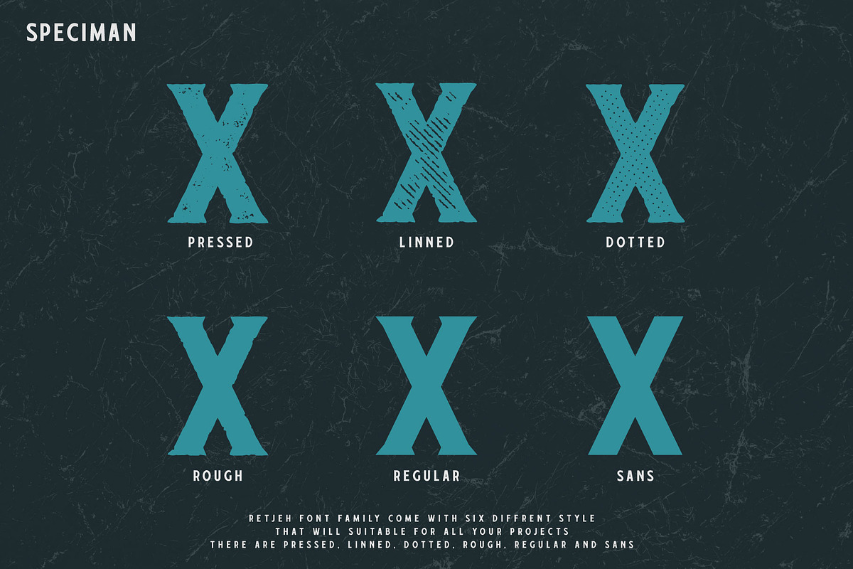Retjeh Vintage Font Family preview 3