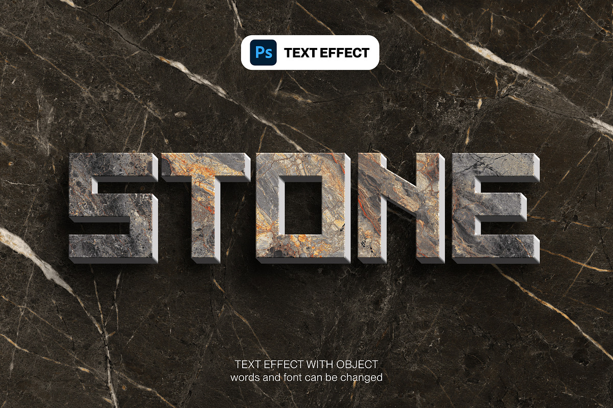 Stone Text Effect Mockup, a Layer Style Add-On by PopotLane (Photo 1 of 2)