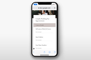 Wedding Timeline Question Form