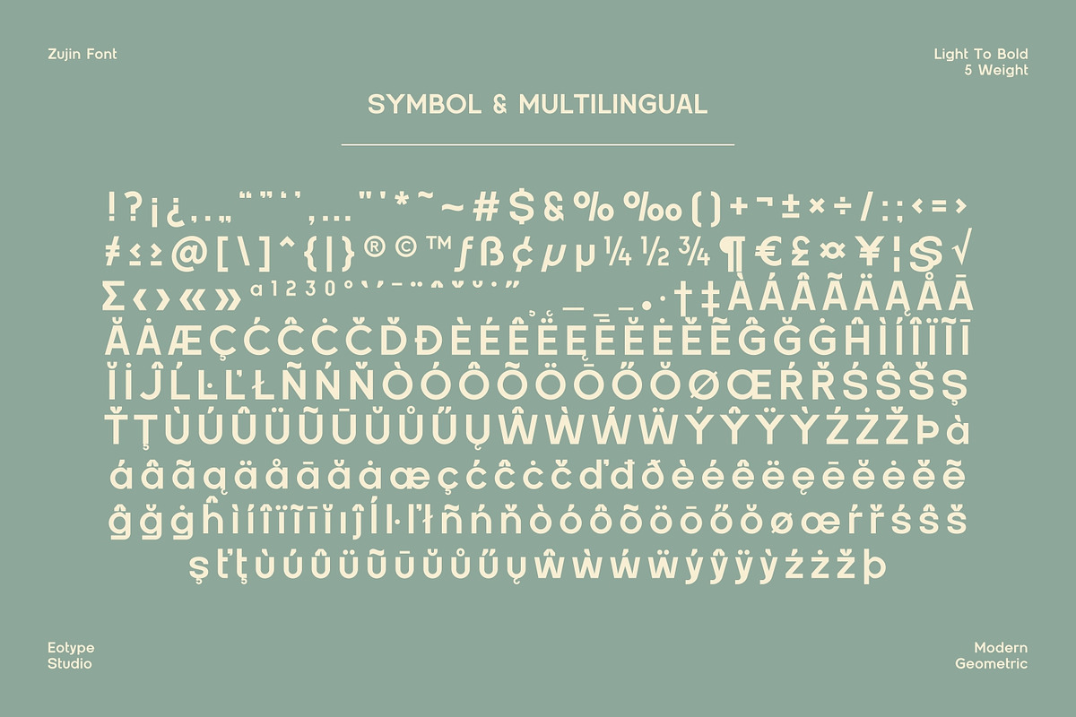 Zujin - Geometric Sans-Serif, a Font by Eotype Studio (Photo 10 of 12)
