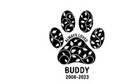 Heartfelt paw print memorial plaque, an Illustration by Amazin_art (Thumbnail 7 of 32)