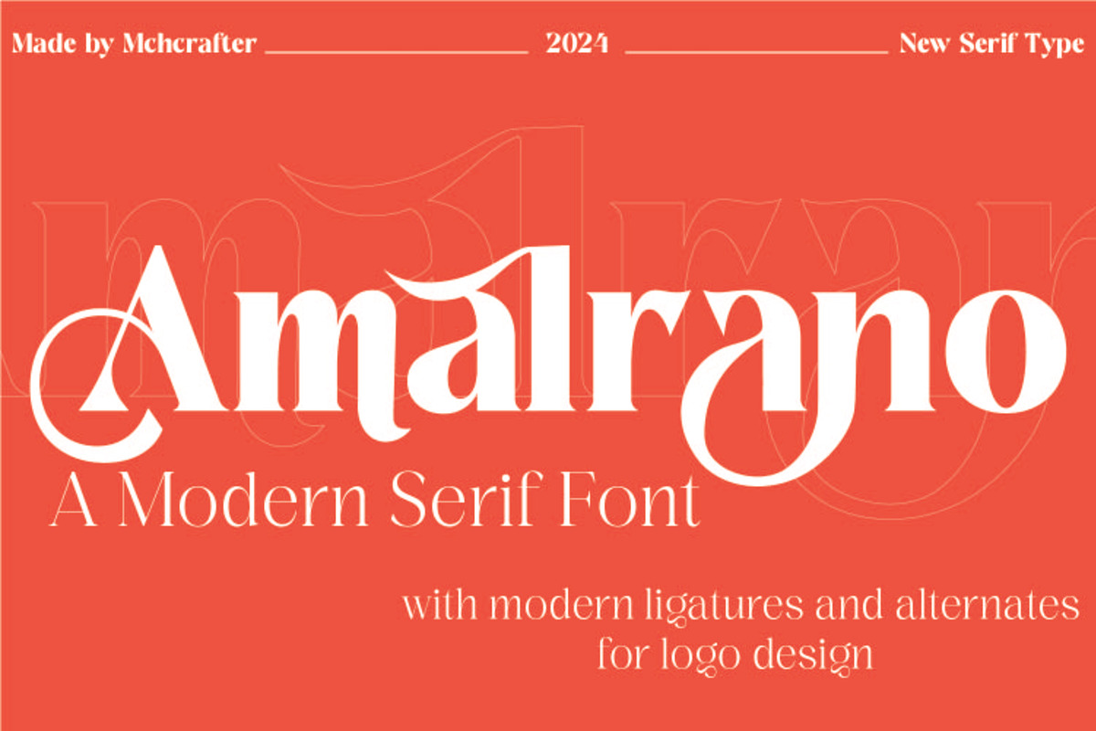 Amalrano | Modern Serif Display Font, a Serif Font by MchCrafter (Photo 1 of 9)