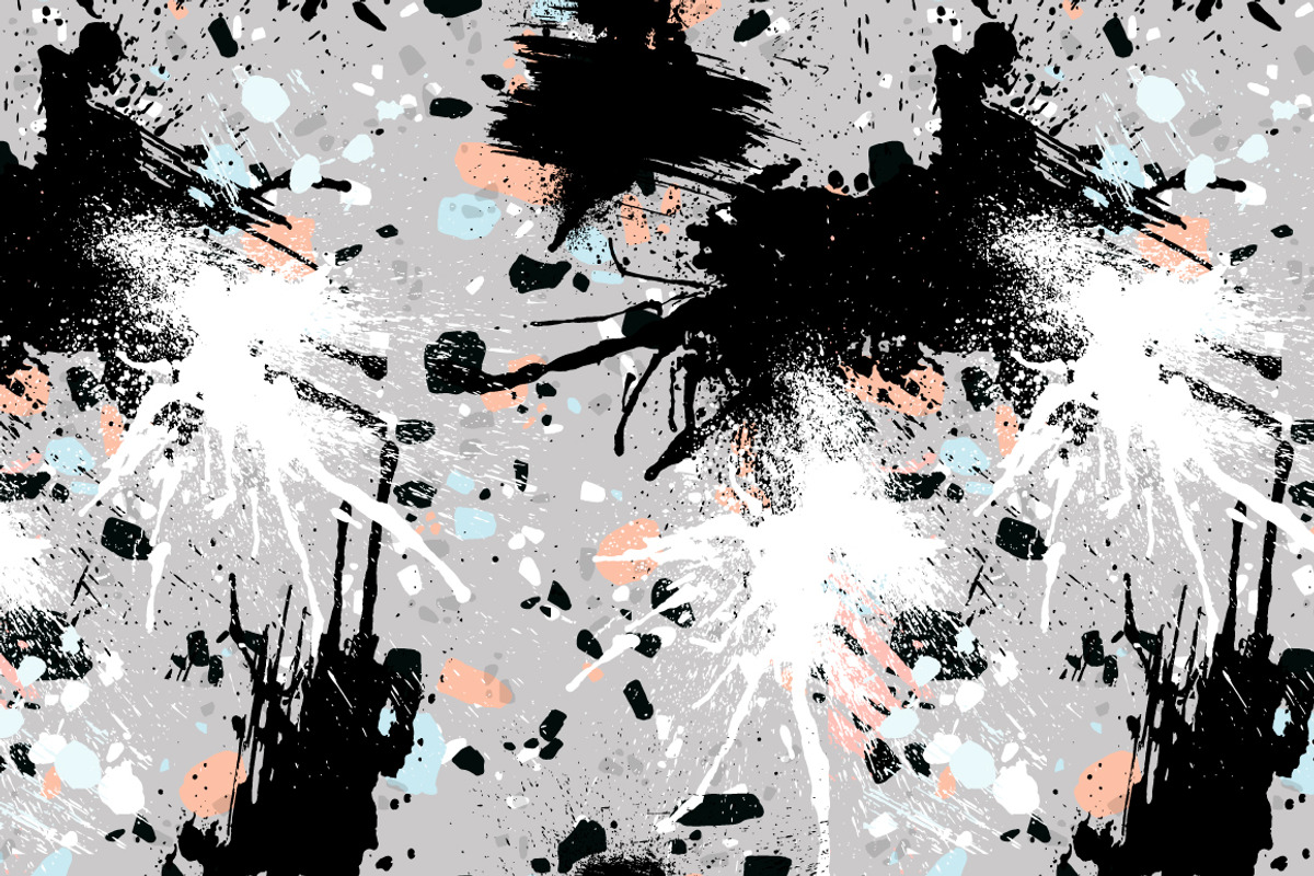 6 seamless patterns. Splash & stone., a Pattern Graphic by Nadia Grapes