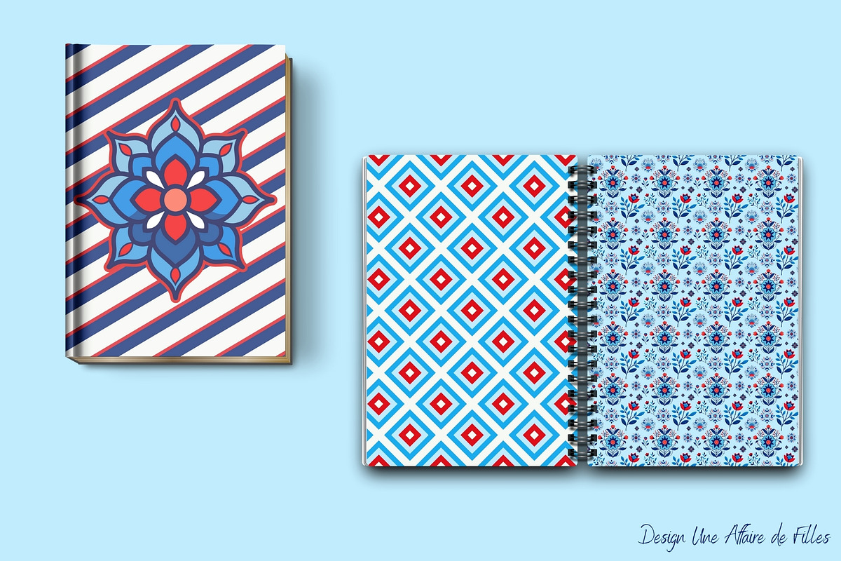 FLORAL SCANDINAVIAN SEAMLESS PATTERN, a Pattern Graphic by Une Affaire de Filles (Photo 3 of 3)
