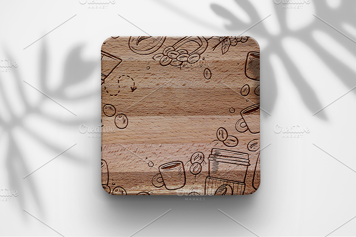 ENGRAVED WOODEN COASTERS MOCKUP, a Product Mockup by Moonlight Creative (Photo 5 of 6)