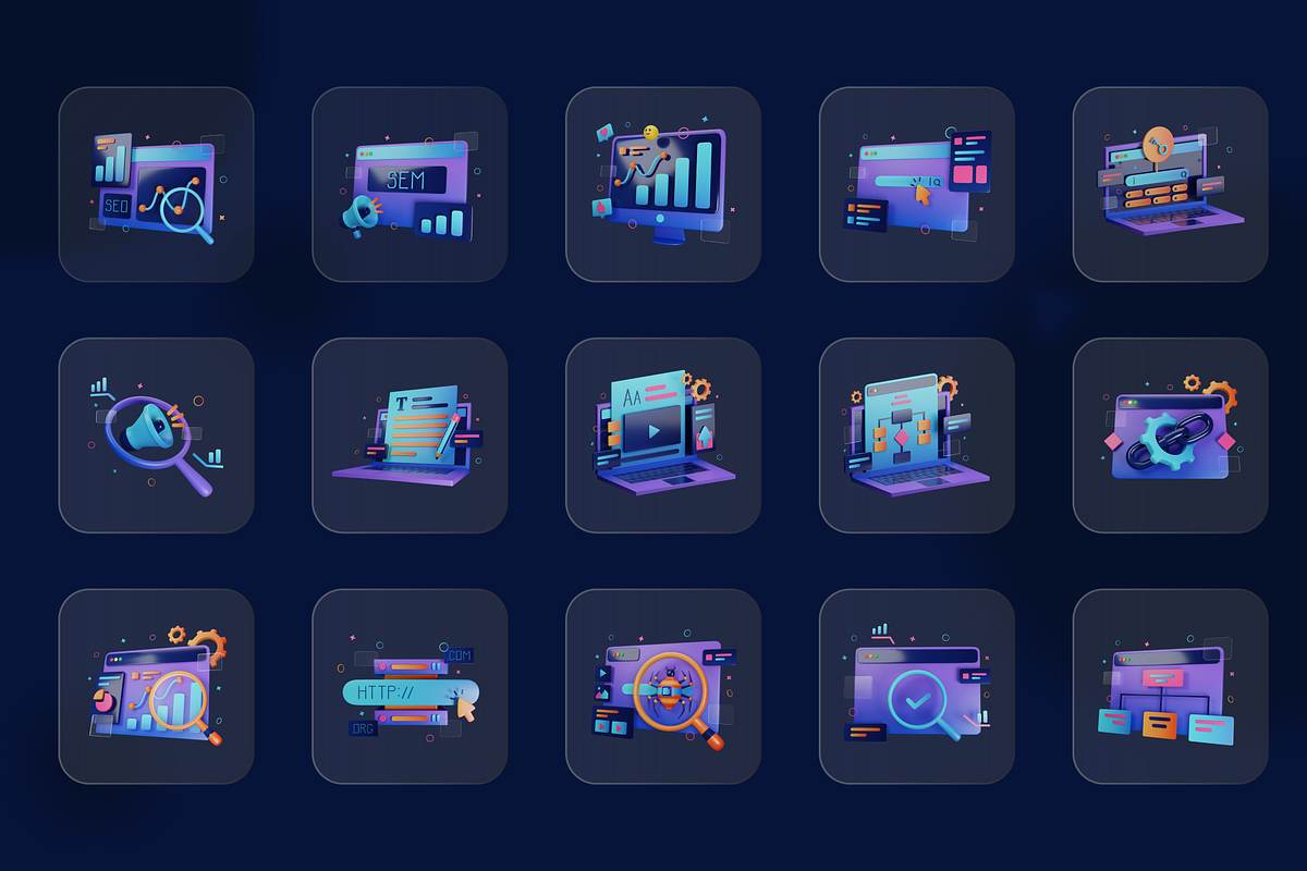 3D SEO & Marketing Icon, a 3D by Flat Icons (Photo 7 of 8)