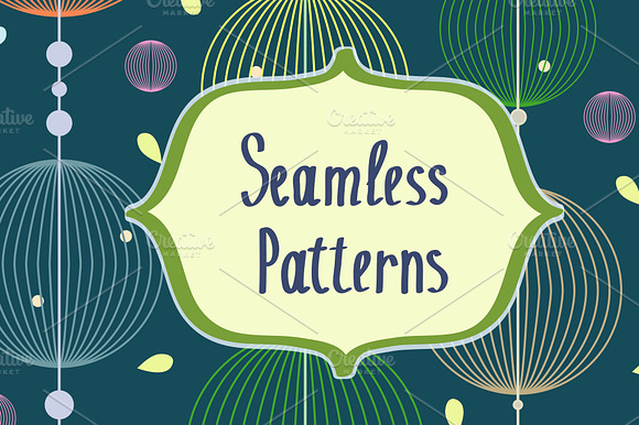 Bright Geometric Seamless Patterns