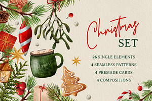 Christmas Vibrant Watercolor Set
