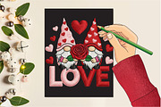 Gnome Valentine Love Clipart, an Illustration by Designking (Thumbnail 4 of 4)