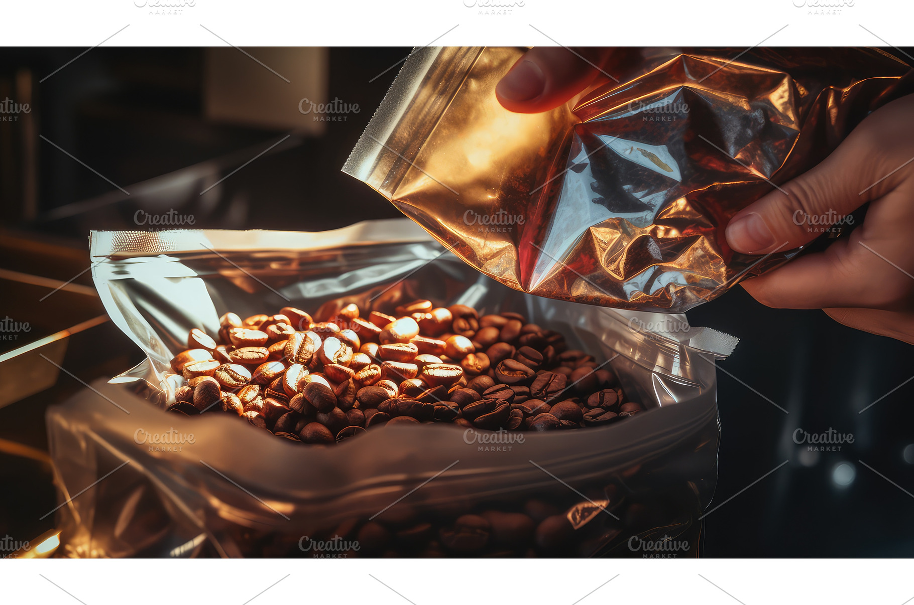 freshness clear coffee bag ai, a Food & Drink Photo by pikepicture