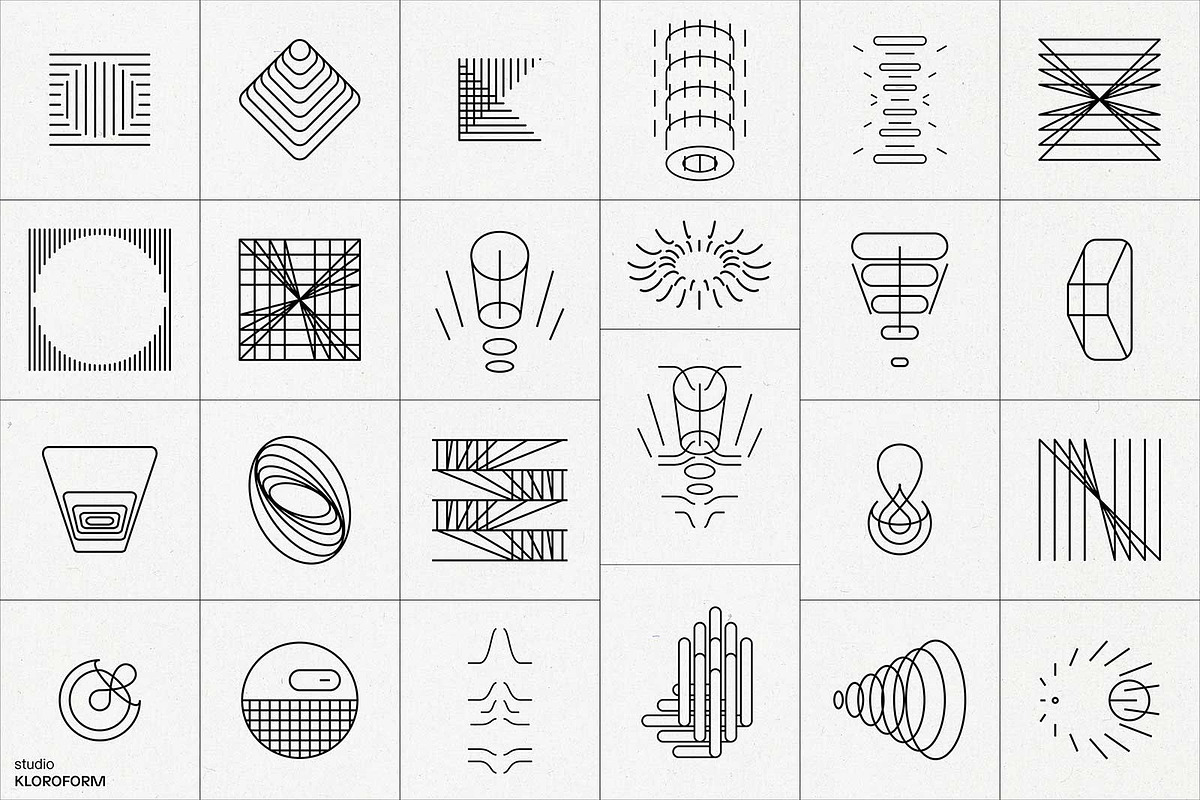 Monozen 3 - 130 abstract icons, an Object Graphic by kloroform (Photo 4 of 11)