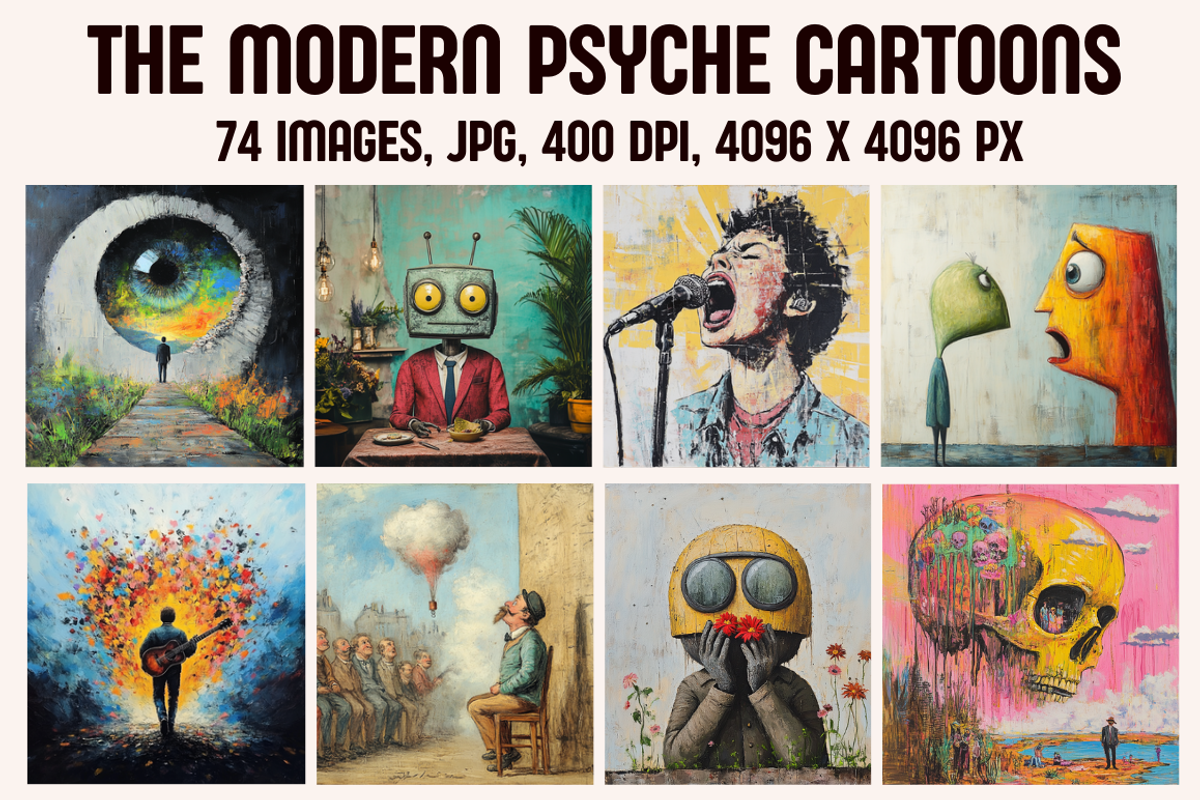 The Modern Psyche Cartoons, a Person Illustration by PrintHaven Designs (Photo 1 of 10)