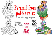 Sea stone pyramids for coloring, an Object Illustration by Watercolor fantasy (Thumbnail 1 of 8)
