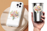 Embroidery Spring Flower Bouquet PNG, an Object Graphic by V Design Creator (Thumbnail 8 of 8)