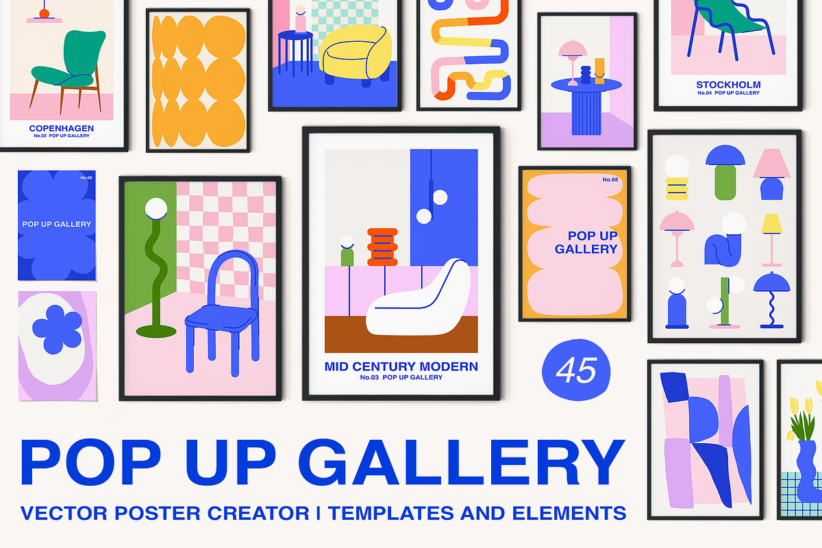 Pop Up Gallery Vector Poster Creator, an Object Graphic by ArtFM (Photo 1 of 13)