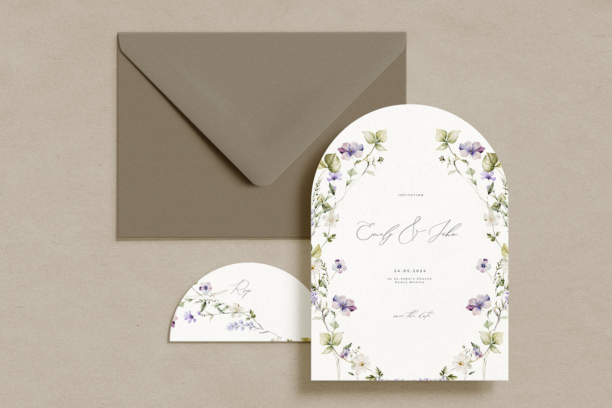 Wildflower Wedding Watercolor Bundle, a Decorative Illustration by Laras Wonderland (Photo 3 of 20)