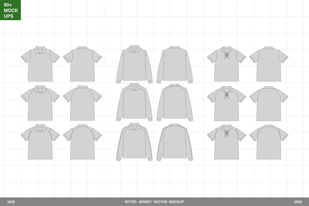 Retro Sports Jersey Vector Mockup, an Apparel Mockup by Irhasalfahad (Photo 4 of 8)