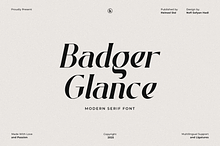 Badger Glance - Modern Serif Font