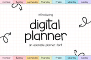 Digital Planner Font, a Sans Serif Font by Lollipop Hand Drawn (Thumbnail 1 of 8)