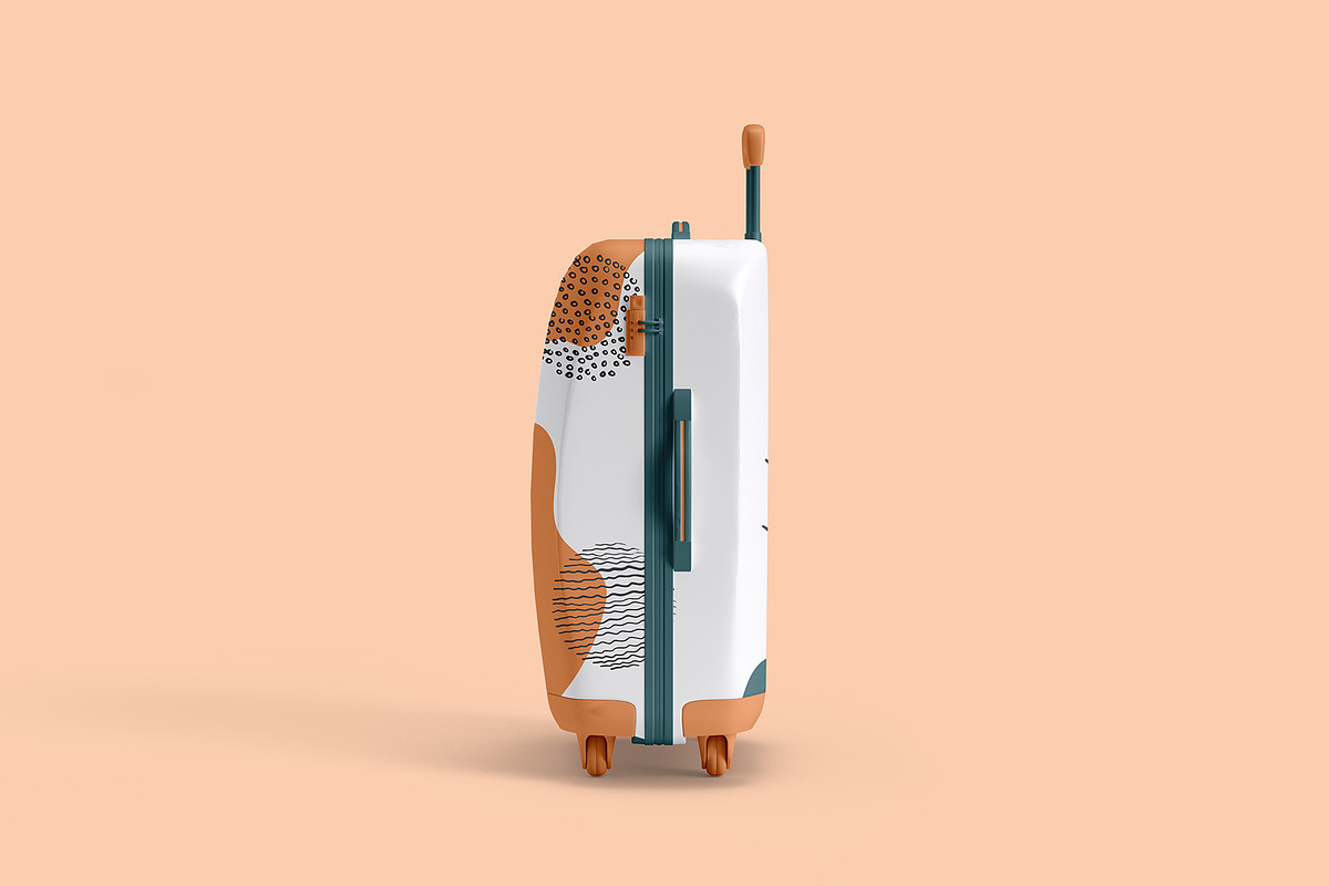 Travel Suitcase Trolley Bag Mockups, a Packaging Mockup by Illusiongraphic (Photo 2 of 15)