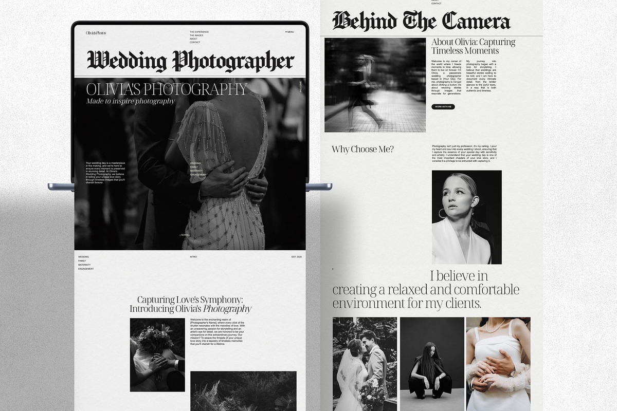 Showit Wedding Photographer Website, an App Template by Digital&Chic (Photo 4 of 7)