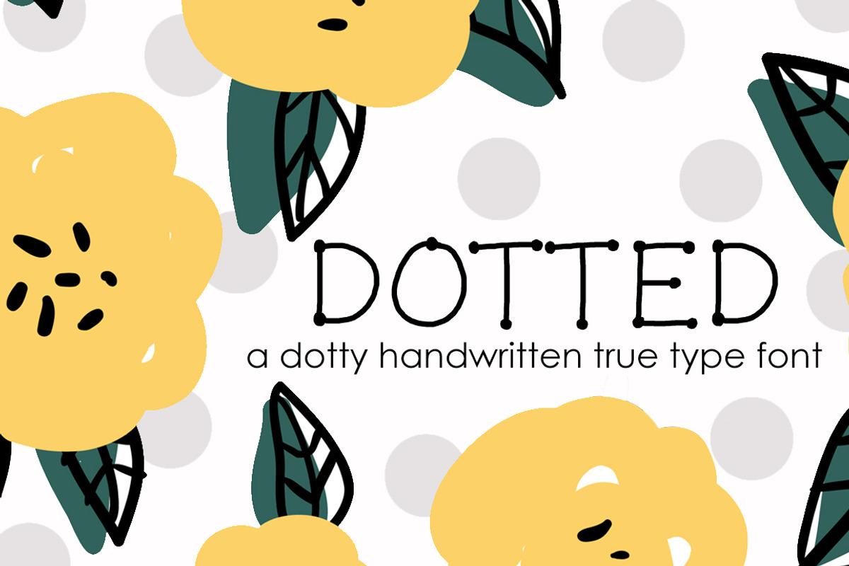 Dotted Hand Drawn Font